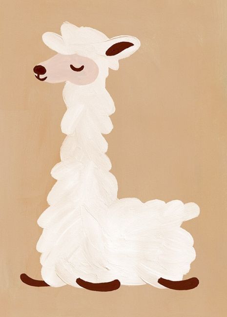 Lazy Lama Poster