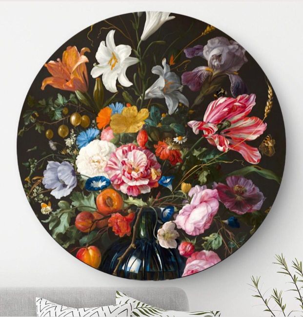 Stilleven met bloemen - Wandcirkel