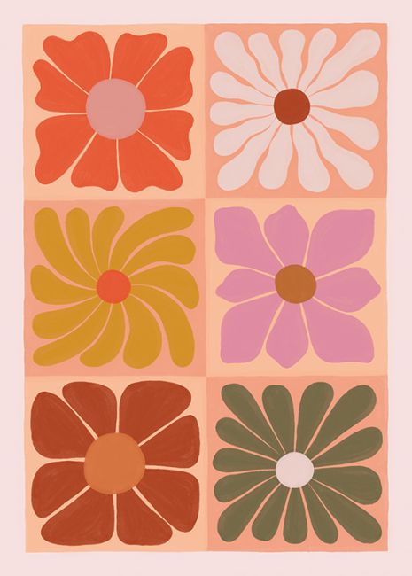 Flower Grid Poster
