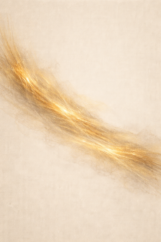 Abstract beige schilderij met horizontale gouden lijn als luxe minimalistische wanddecoratie.