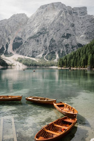 Boat In Lake II Poster