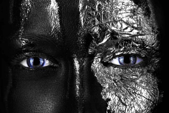Painted Silver Close-Up