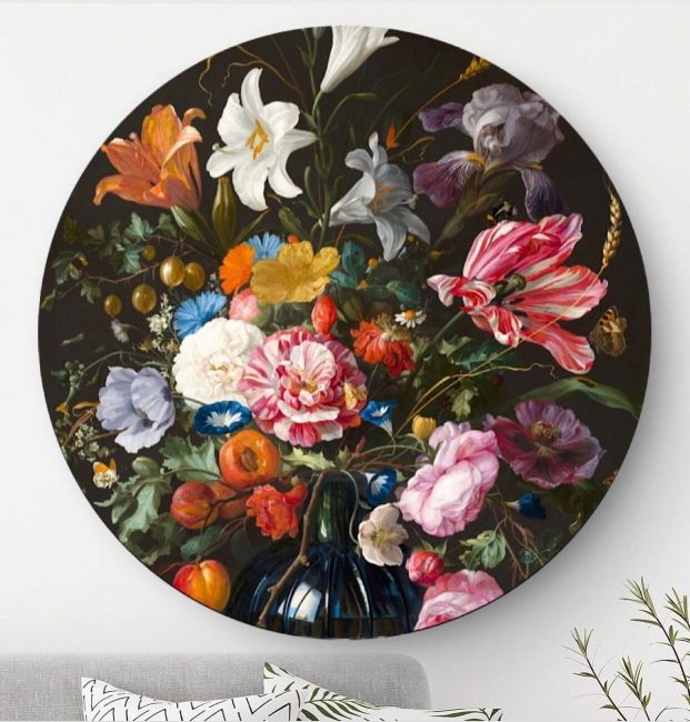 Stilleven met bloemen - Wandcirkel