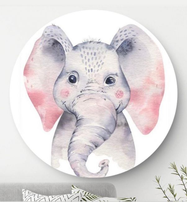 Baby Olifant - Wandcirkel