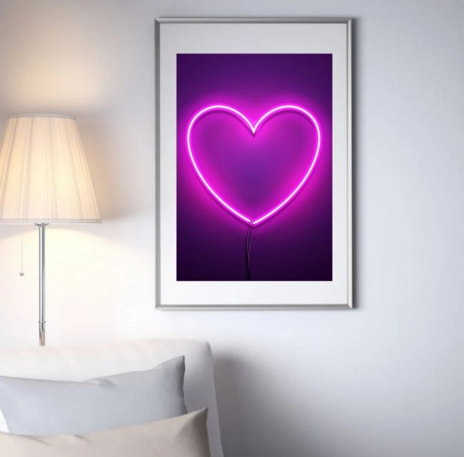 Roze Hart Poster