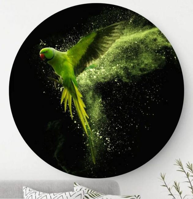 Green Parrot - Wandcirkel