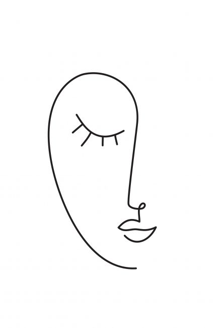 Line Portrait No1 Poster