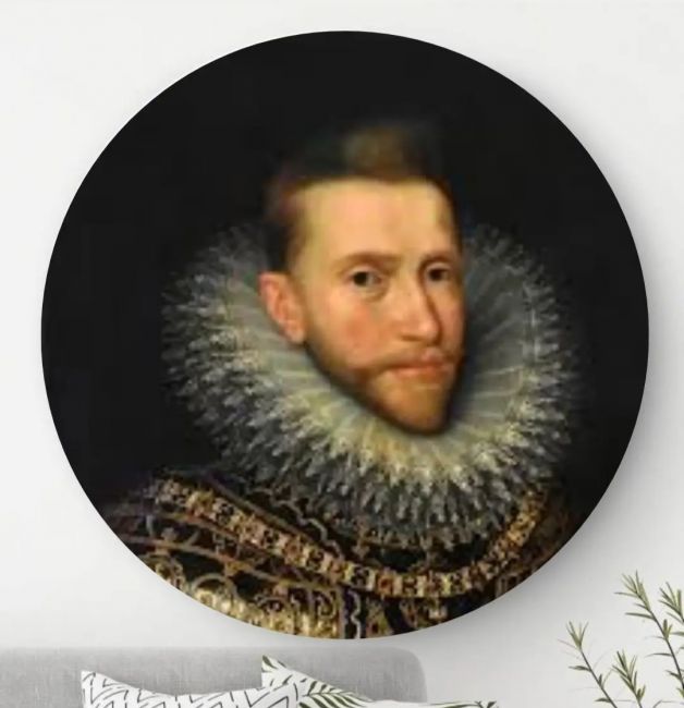 Portret van Albrecht van Oostenrijk - Wandcirkel