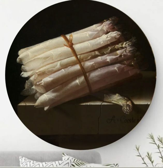Stilleven met Asperges - Wandcirkel