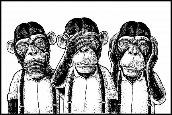 Three Wise Monkeys Poster