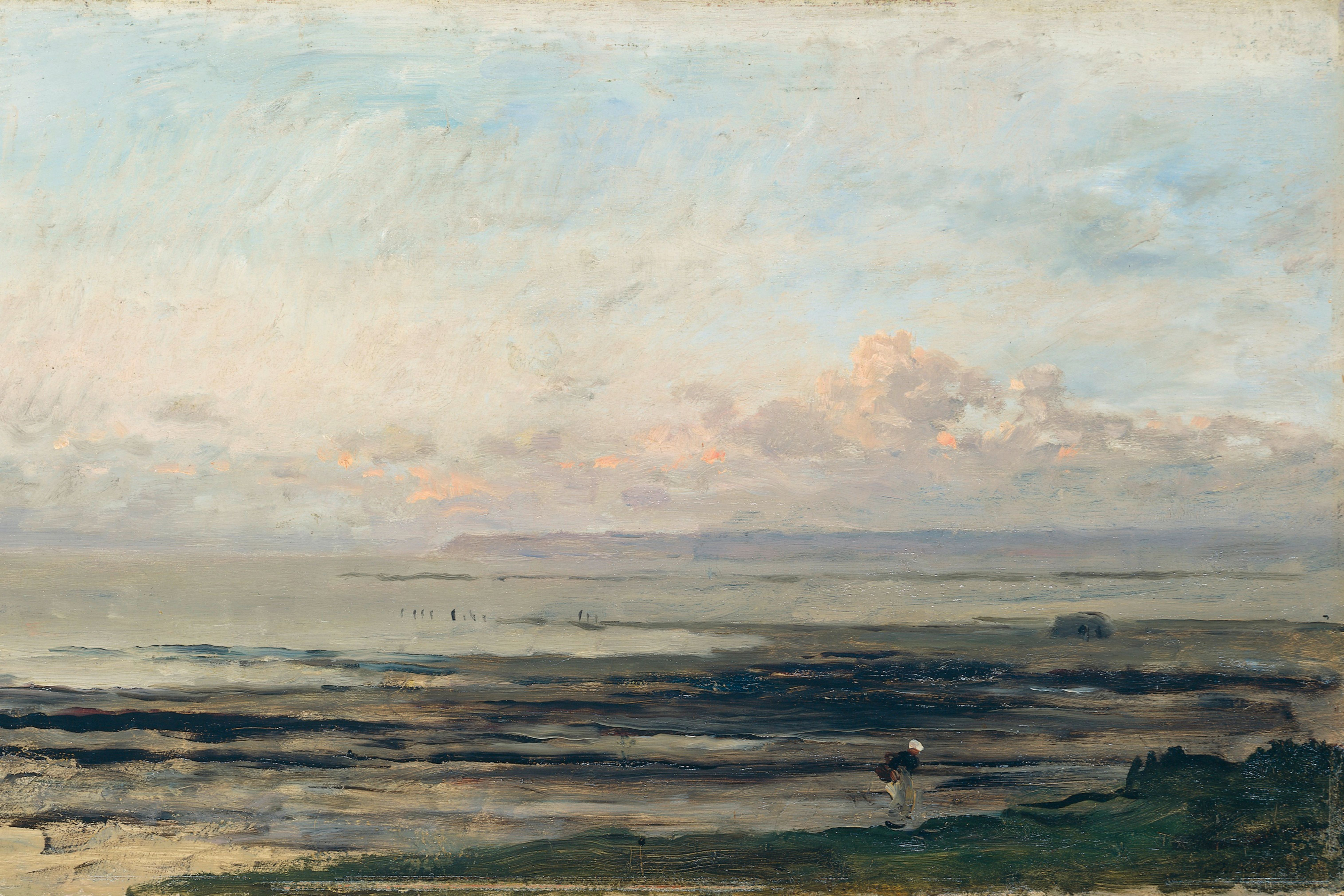 Plexiglas Schilderij Zee van Daubigny - Charles François | Luxe