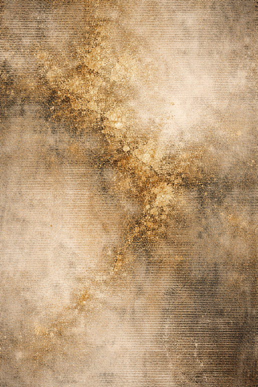 Abstract goudkleurig schilderij met luxe textuur en warme beige tinten als moderne wanddecoratie.