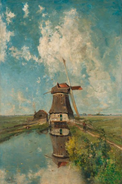 Een Molen aan een Poldervaart - Paul Joseph Constantin Gabriel