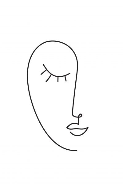 Line Portrait No1 Poster