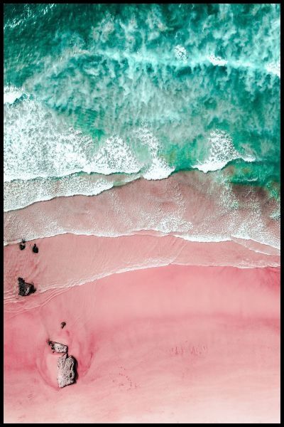 Pink Sandy Beach Poster