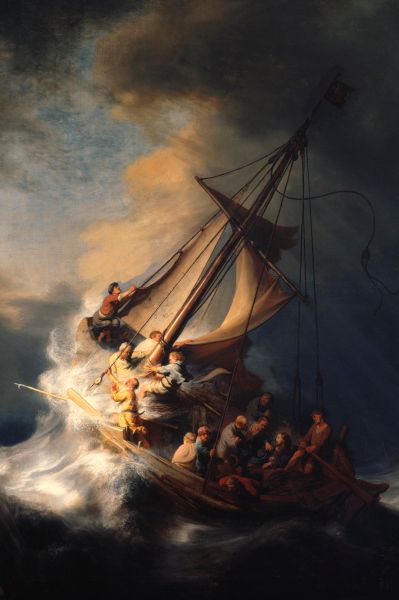 Storm op het meer Galileas - Rembrandt van Rijn