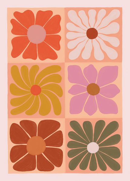 Flower Grid Poster